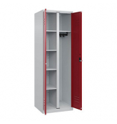 Spind Classic Plus lichtgrau, rubinrot 080600-20 S10001, 1 Schließfach 60,0 x 50,0 x 185,0 cm